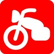 bike sign red drawing