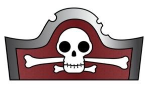Pirate Hat Template drawing