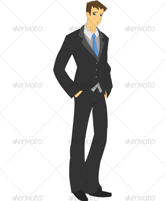 Cartoon Man Suit N2