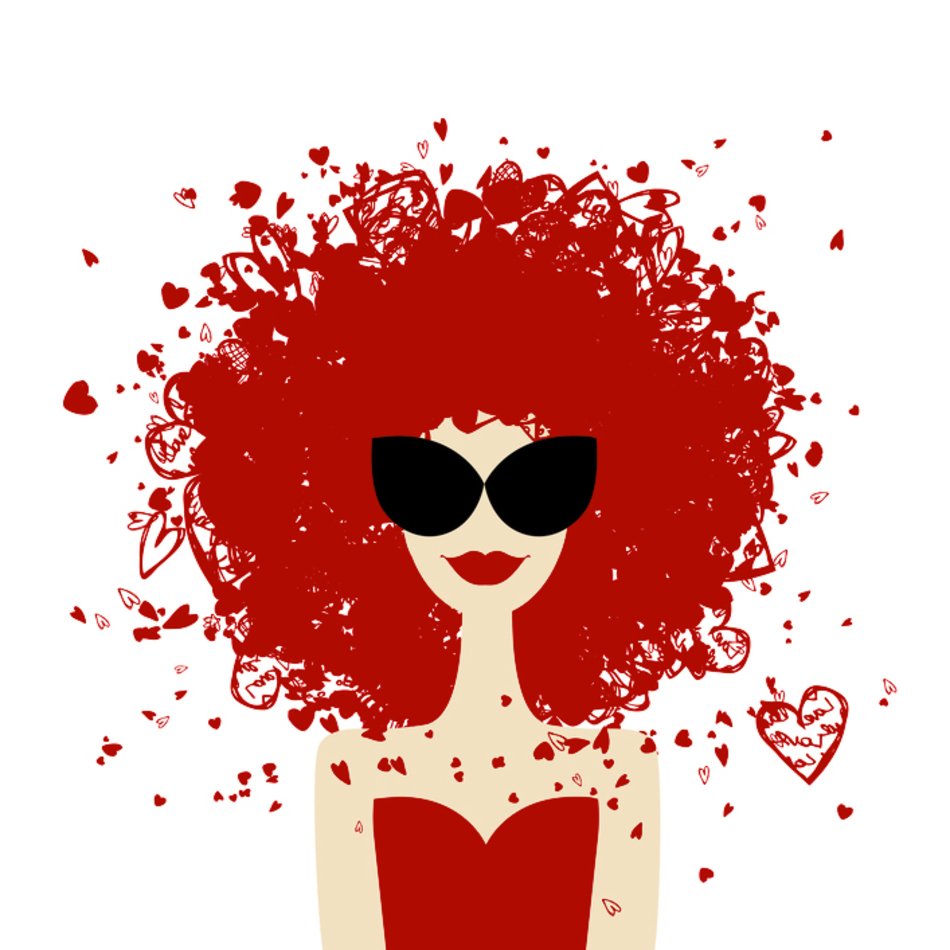 Woman Portrait With Orange Hairstyle Summer Style For Your Des