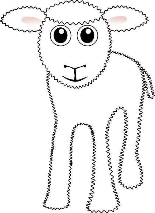 clipart of the cute Cartoon Lamb