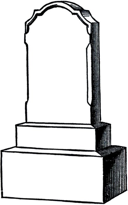 Blank Gravestone as picture for clipart