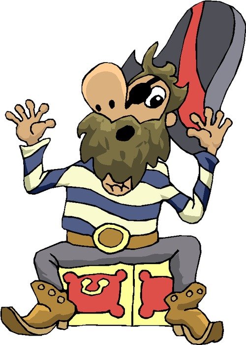 İllustration of Cartoon Pirate