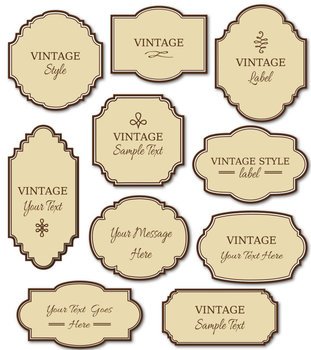 Vintage Labels Clip Art N3