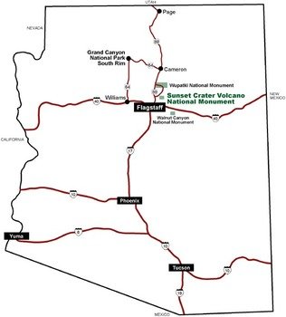 Arizona Crater Map