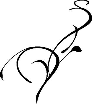 Floral Scroll Clip Art N10