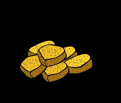 drawing cookies on a black background