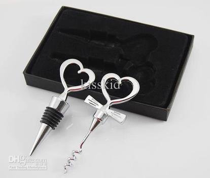 Heart Wine Bottle Opener Set