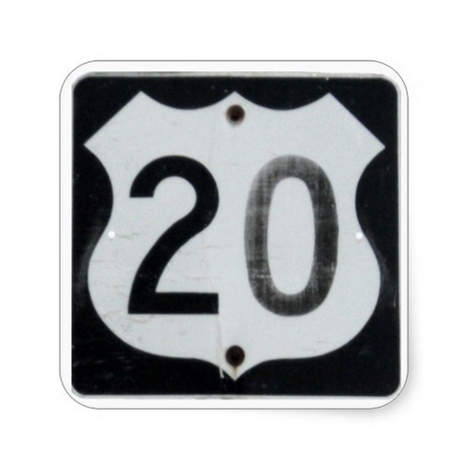 US Highway 20 Road Sign Keychain From Zazzle