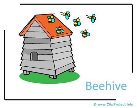 Cartoon Bee Hive Clip Art N9