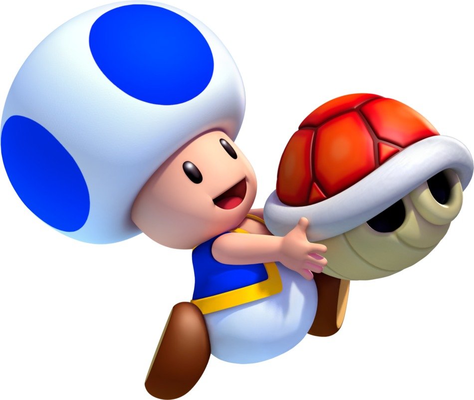 Ä°llustration of Blue Toad Super Mario 3d