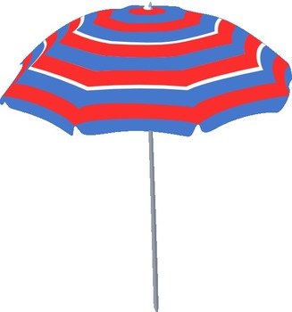 Cartoon Beach Umbrella Clip Art