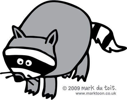 Raccoon Cartoon Clip Art N4