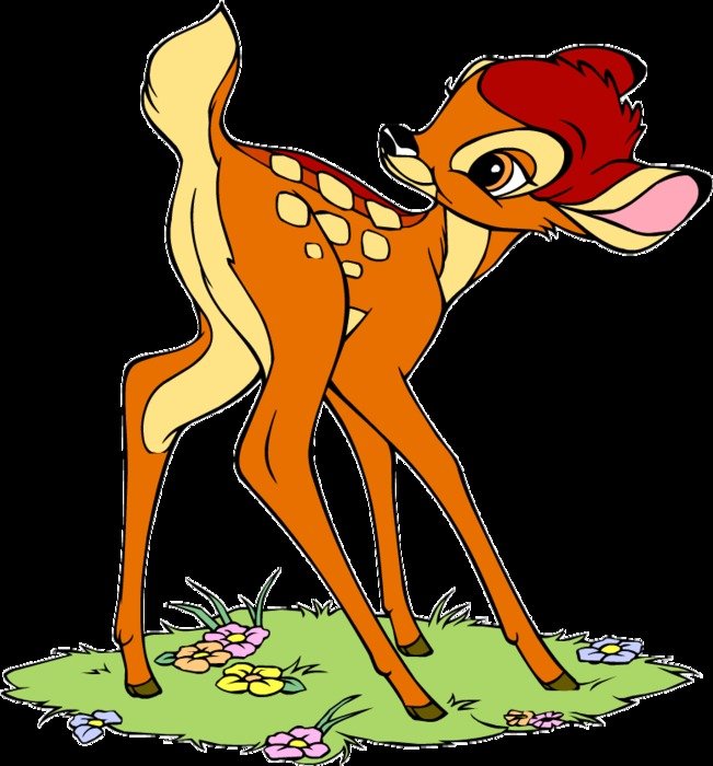 cartoon bambi as colorful illustration
