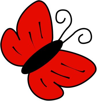 Blue Butterfly Clip Art N24