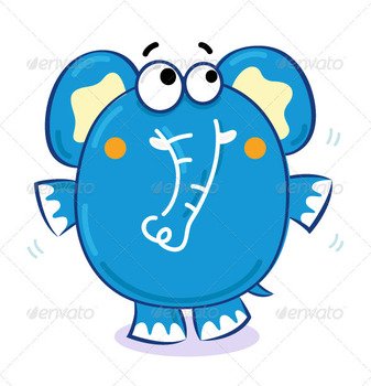 Cute Cartoon Elephants N3