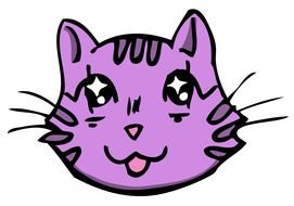 Purple Cat Clip Art N5