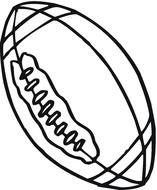 Rugby Ball Coloring Page