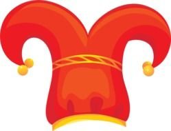red clowne hat drawing
