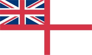 British Royal Navy Flag as a graphic illustration