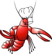 Crawfish Cartoon Clip Art N13