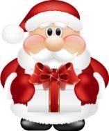 Colorful Cute Santa clipart