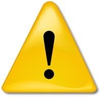 Warning, glossy yellow Icon
