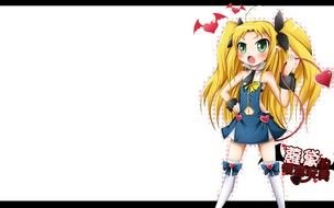 cartoon girl with yellow hair on a white background