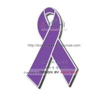Lavender Cancer Ribbon Clip Art N2