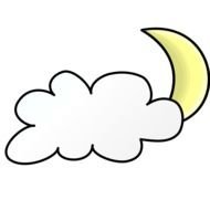 Clip art of Cloudy Night