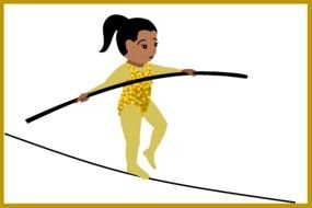 Clip art of Tightrope Walker