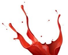 Red Paint Splash as a graphic illustration