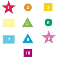 numbers on different figures as a graphic illustration