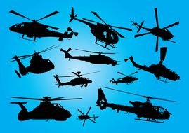 Military Helicopter drawing