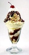 ice cream in glass