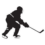 Ä°llustration of Hockey Player Silhouette