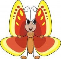 clipart of the Cute Cartoon Butterfly