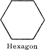 Hexagon as the inscription in the picture