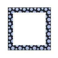 Blue border with the polka dots clipart