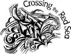 illustration of the Moses crossing the Red Sea