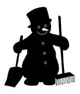 Christmas Snowman Clip Art Silhouette