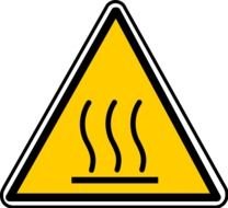 Caution Hot Surface Symbol drawing