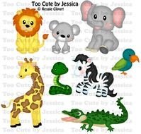 Baby Safari Animals Clip Art N4