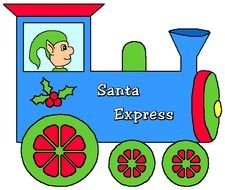 Christmas Santa Train Clip Art