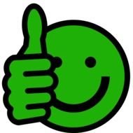 Green Thumbs Up Smiley Face drawing