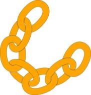 Orange Chain Clip Art