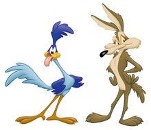 roadrunner and coyote as a graphic illustration