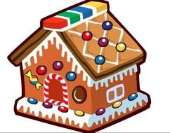 gingerbread house as a illustration