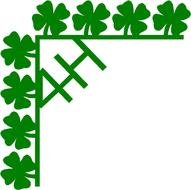 4 H Clover Border, st patrickâs day, Clip Art