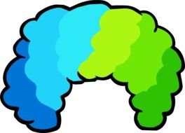 colorful clown wig